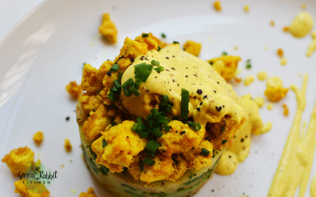 Vegan Bubble and Squeak with Scramble Tofu and Hollandaise Sauce 7