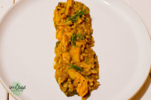 Vegan Pearl Barley Artichoke Lemon and Capers Risotto