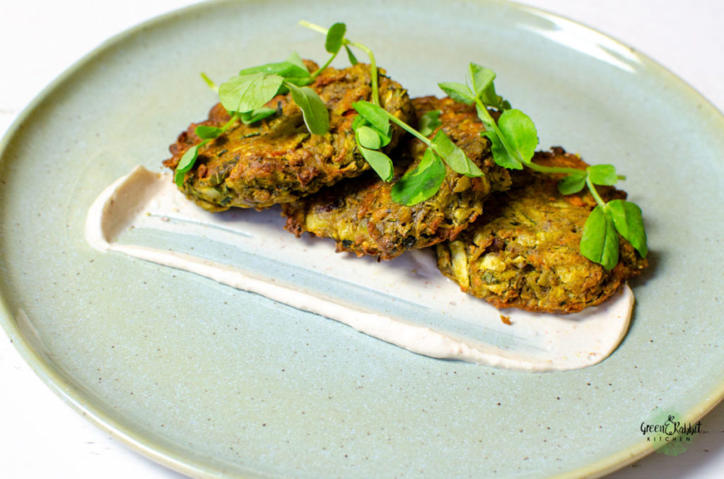 Vegan Courgette and Carrots Fritters